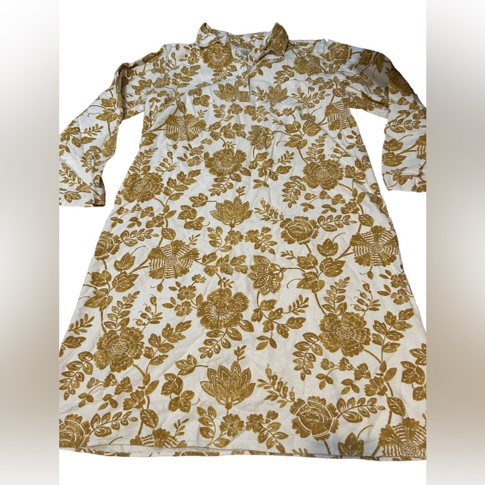 Garnet Hill Floral Flannel Pajama Nightgown